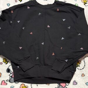 Black adidas logo crewneck sweatshirt